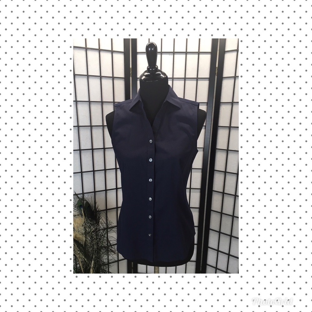 Talbots Wrinkle Resistant Sleeveless Blouse 4 NWT